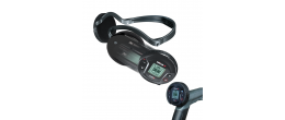 Remote control of XP DEUS 2 II 34 FMF WS6 MASTER metal detector attached to the headphone.