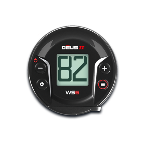 Remote control and display of the XP DEUS 2 II 28 FMF WS6 MASTER metal detector.