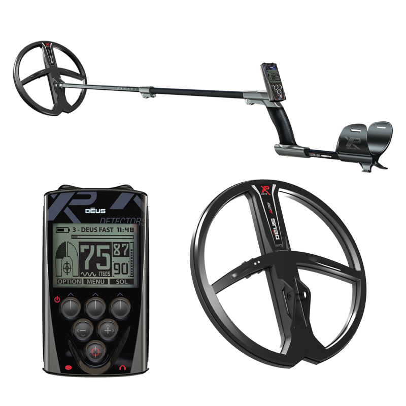 XP DEUS X35 28 RC metal detector including display and Coil.