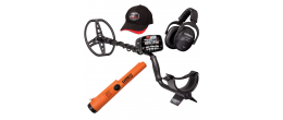 Garrett AT MAX metal detector, Garrett ProPointer AT Z-Lynk pinpointer , headphones and cap.