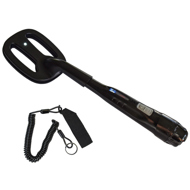 Quest Scuba Tector Black "Protec" underwater metal detector with safety strap.
