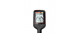 Enlarged view of the control unit of the Quest X10 Pro waterproof metal detector.